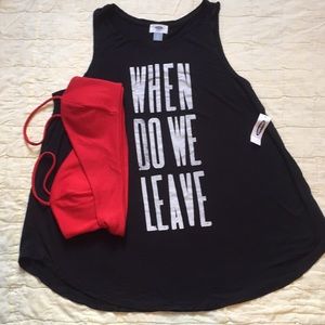 Combo Muscle Tank Top with Sexy Retro Bandeau